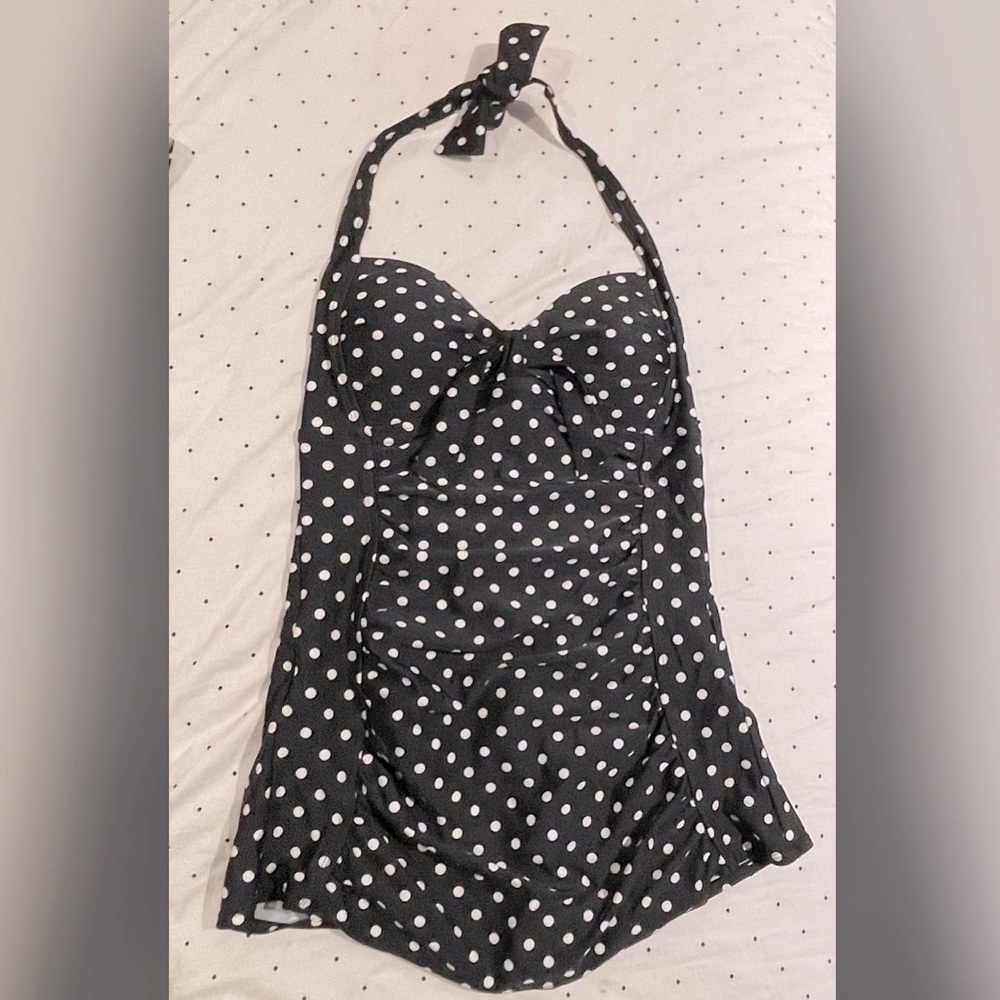 Merona Black Polkadot One piece Swimsuit